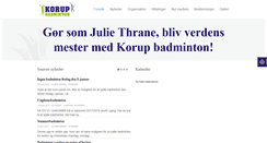 Desktop Screenshot of korupbadminton.dk
