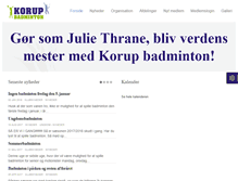 Tablet Screenshot of korupbadminton.dk